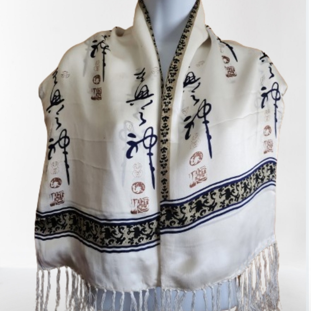 Silk Reversible Scarf Double Sided